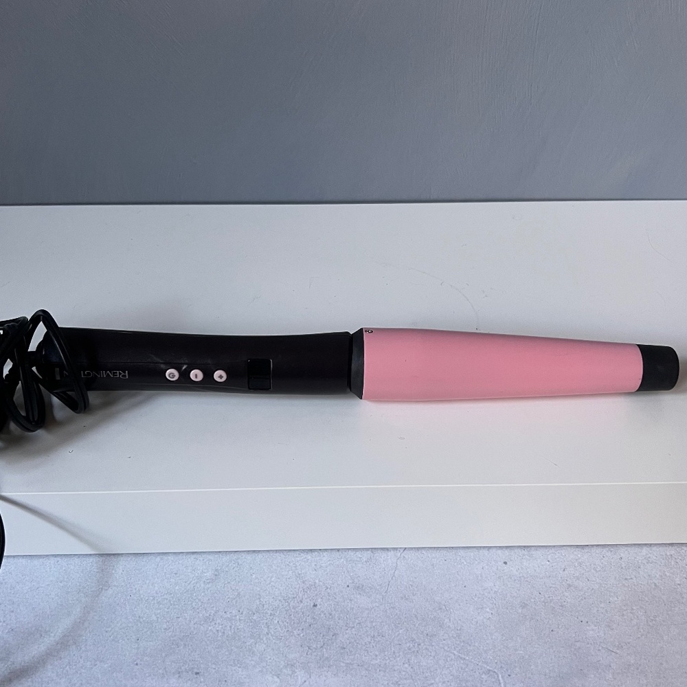 Remington Pink Ceramic Curling Wand Hair Styler Clipless Curl Iron